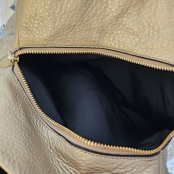 Coach Madison Phoebe Polished Gold Metallic Medium Slouchy Leather Hobo Handbag - Picture 16 of 16